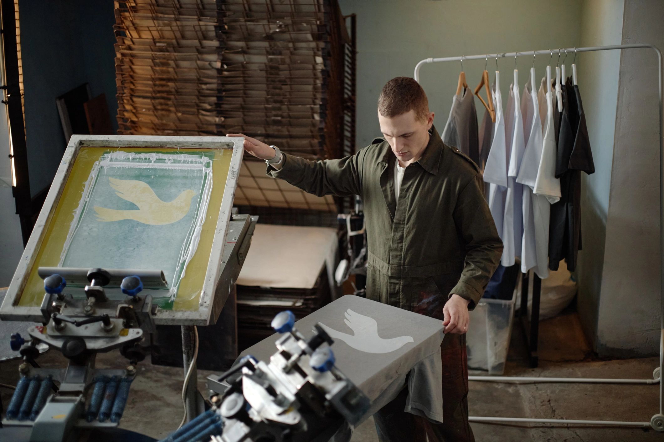 Creative business owner working in a studio